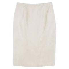 Valentino Beige Silk Pencil Skirt M