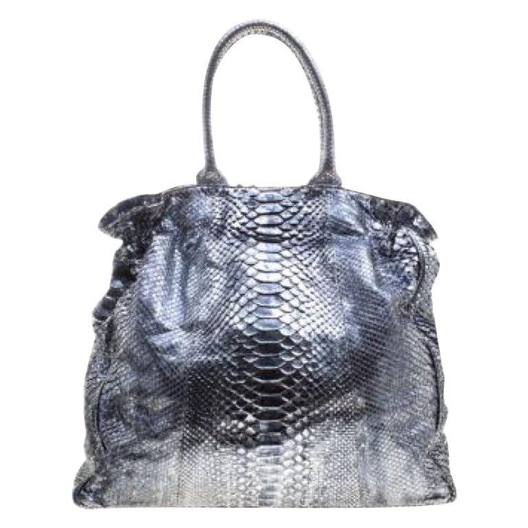 Zagliani Metallic-Python Shopper-Tasche im Angebot