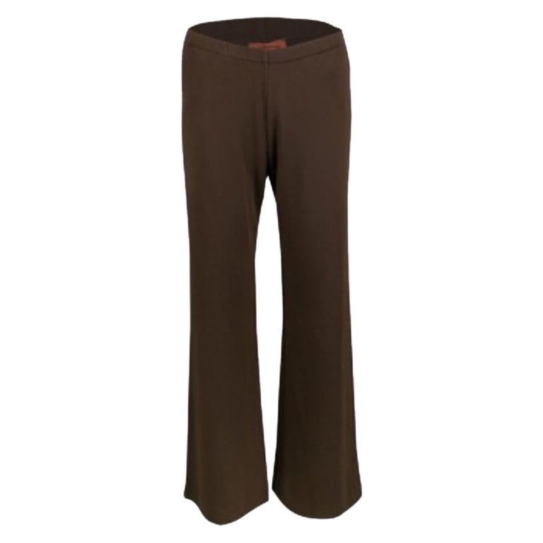Missoni Brown Elasticized Waist Wide Leg Pants M im Angebot