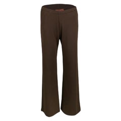 Missoni Brown Elasticized Waist Wide Leg Pants M