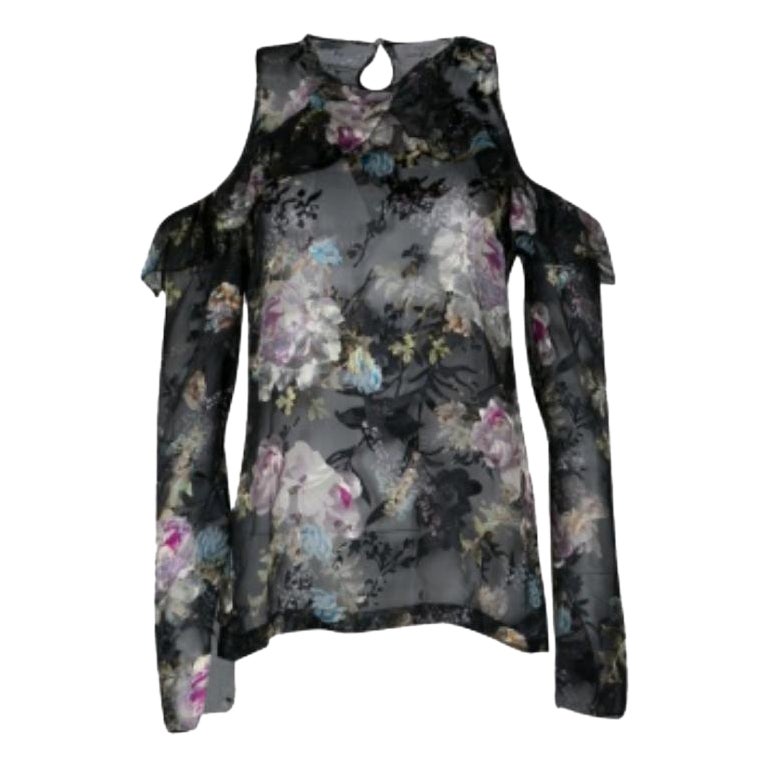 Preen by Thornton Bregazzi haut dévoré à épaules dénudées en mousseline à imprimé floral S en vente