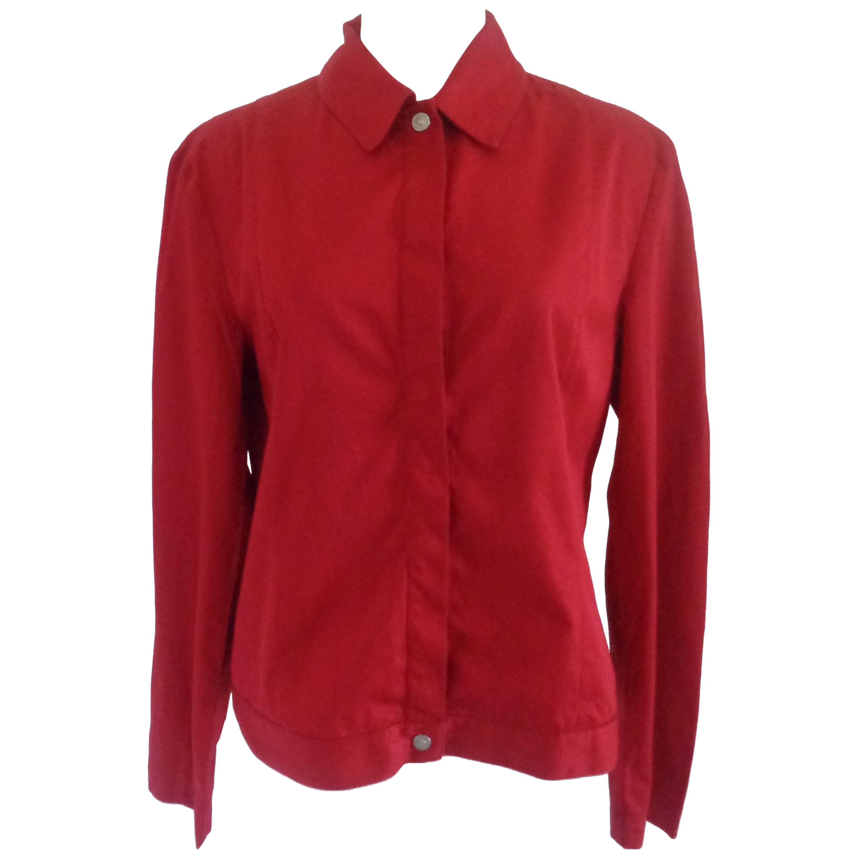 Versace Red Cotton Shirt