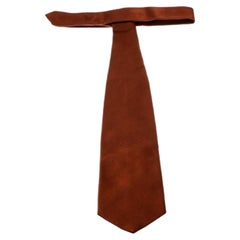 Ermenegildo Zegna Brown Textured Silk and Cotton Jacquard Traditional Tie