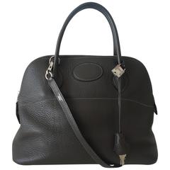 Hermes Bolide Bag 2 ways Graphite Clemence Leather PHW 30 cm 3
