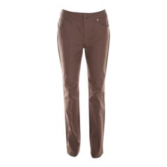 Escada Tobacco Brown Stretch Denim High Rise Straight Leg Tessa Jeans M