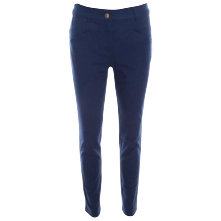 Escada Bleu saphire Denim Stretch Teresa Straight Leg Jeans S en vente