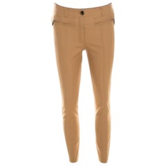 Escada Brass Brown Stretch Denim Zip Detail Tualea Skinny Jeans S