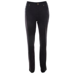 Pantaloni Tessa in lana a vita alta grigio carbone di Escada M. I.