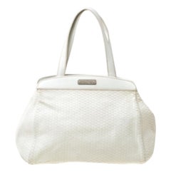 Aigner, borsa in pelle bianco sporco