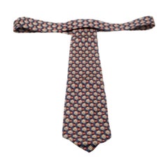 Cravatta in seta vintage di Burberry con motivo floreale e check Nova.