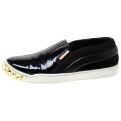 Louis Vuitton - Sneakers Slip On con borchie in pelle e camoscio nero - misura 36.5