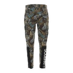 Marc by Marc Jacobs Elm Brown Ancathus Print Cotton Fitted Cargo Pants S