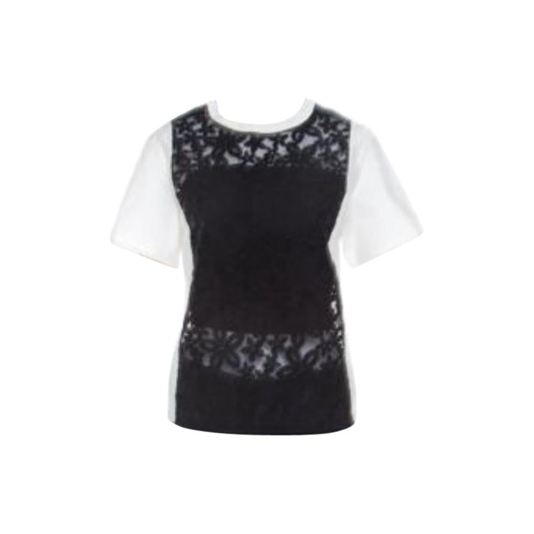 Joseph Joseph White in pelle con dettaglio floreale in pizzo Jill Broderie Anglaise Top M. in vendita