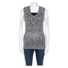 Zac Posen - Gilet in maglia impreziosito da paillettes grigio L.L.A.