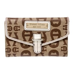 Portafoglio compatto in tela Coates firmato Aigner Beige