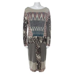 Etro - Tubino in maglia di lana con stampa astratta multicolore - L.A.