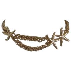 Vintage gold tone starfish Belt 12