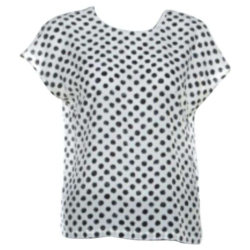 Dolce & Gabbana Camicetta in seta monocromatica con stampa Dot Dot Dot M. in vendita