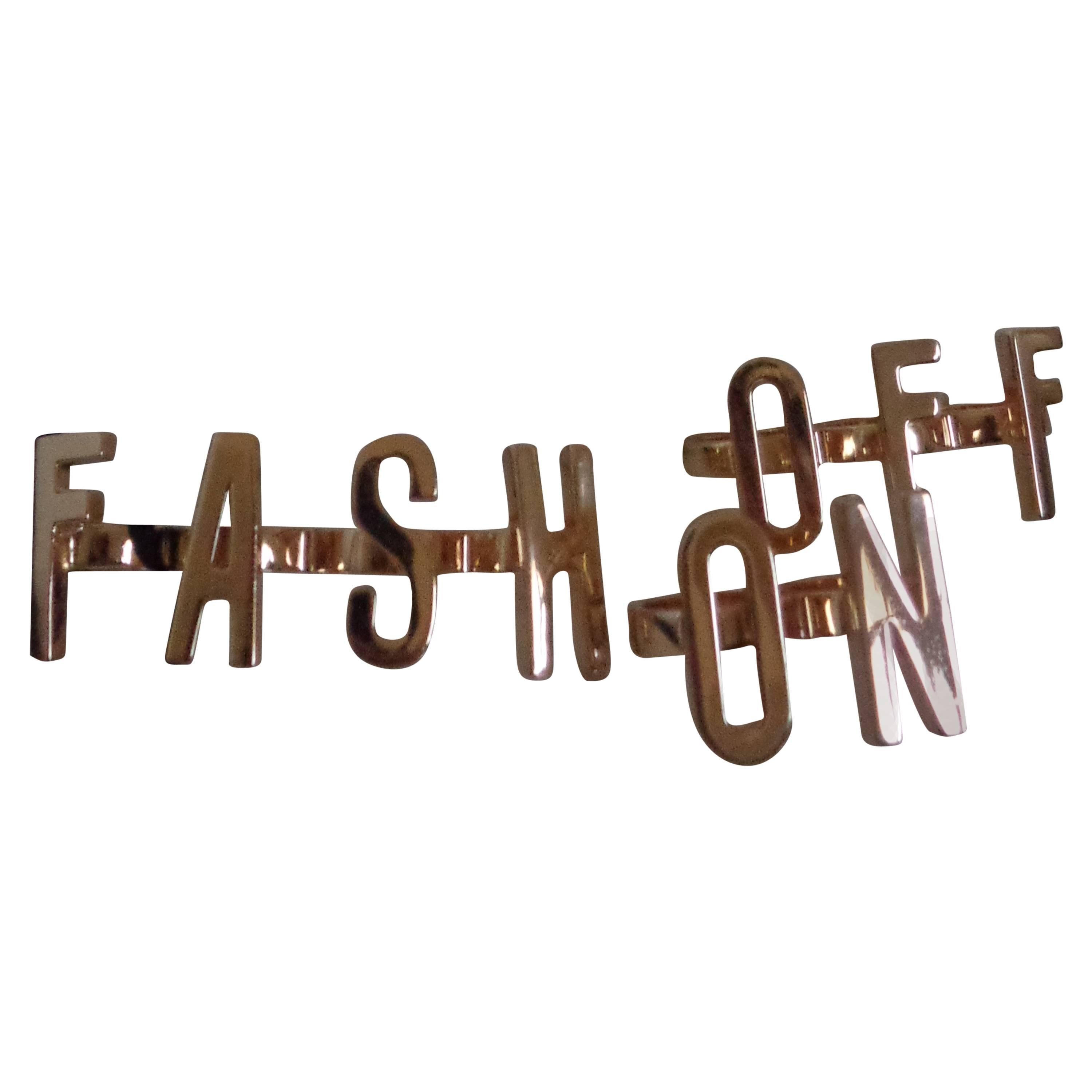 Moschino Fash On Off Rings
