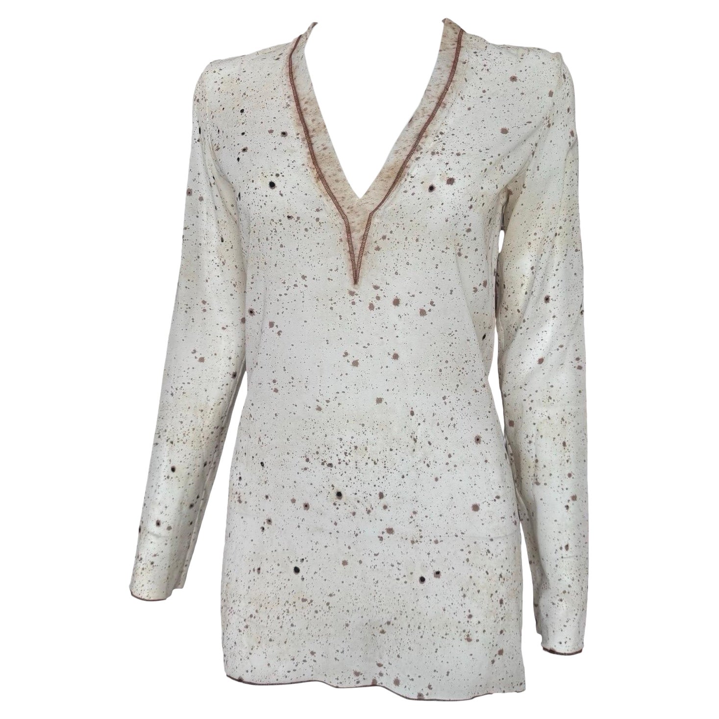Jean Paul Gaultier Femme Ink Splatter Tunic
