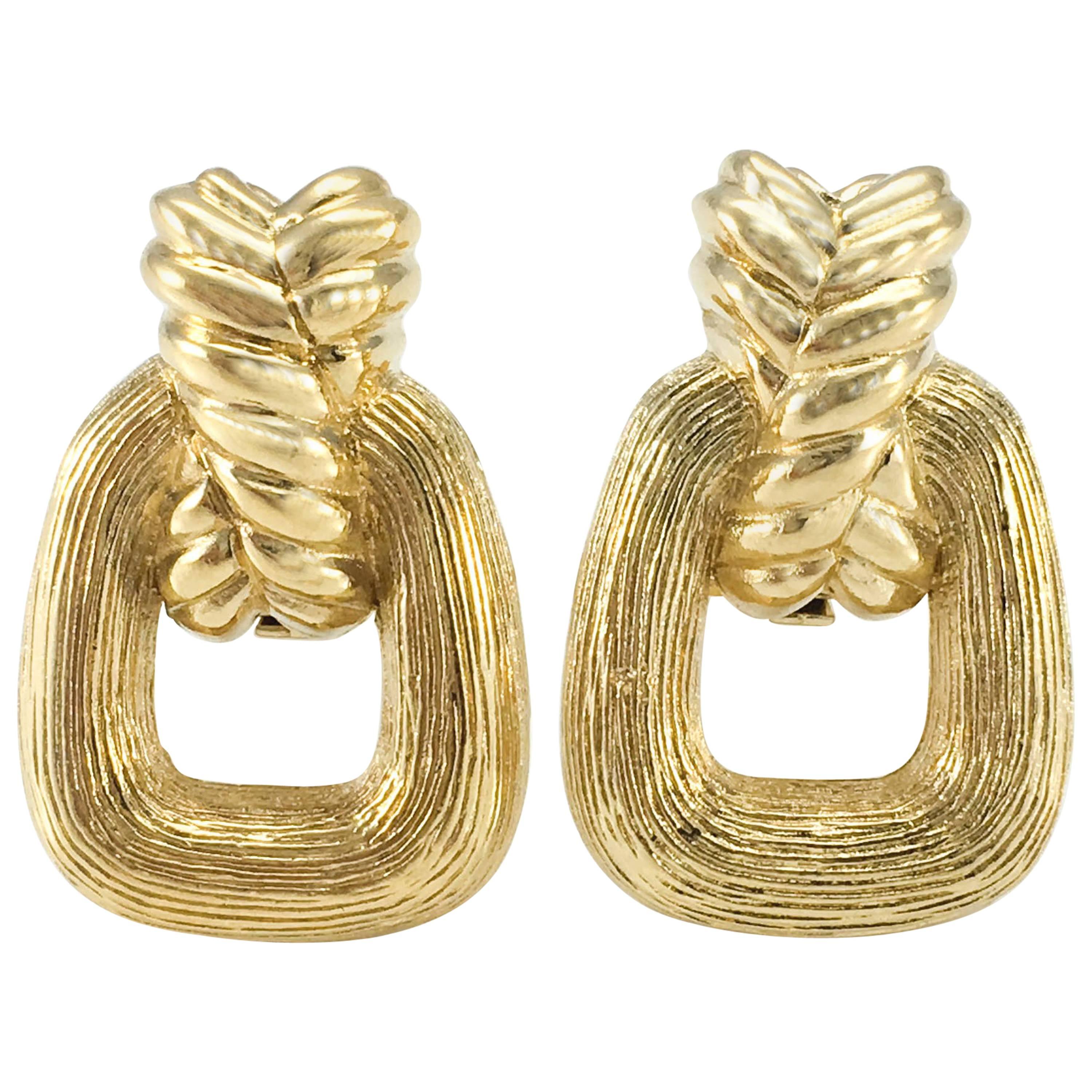 1980s Dior Gold-Tone Clip-On Earrings