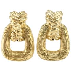 1980s Dior Gold-Tone Clip-On Earrings 8