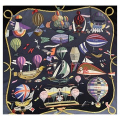 Hermès Scarf "Folies Du Ciel" 1984