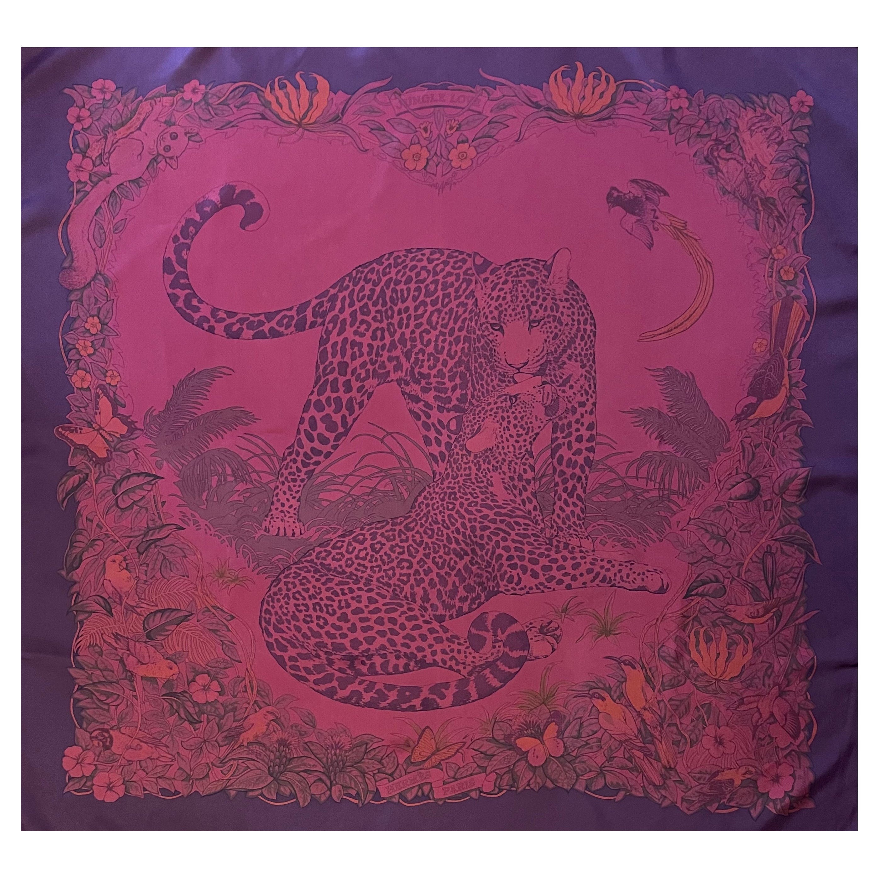 Foulard Hermès "Jungling" 2000 en vente
