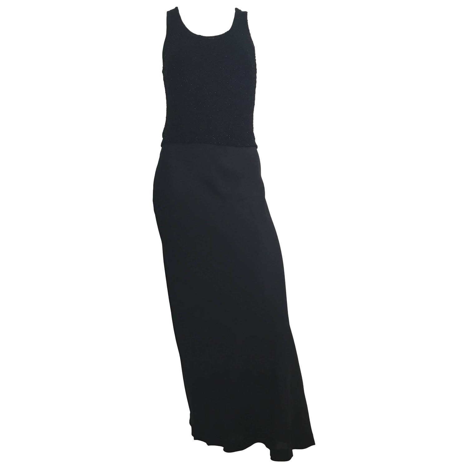 Vintage Donna Karan Evening Dresses And Gowns 34 For At 1stdibs Donna Karan Black Silk Minimal Bias Cut Gown Size 4