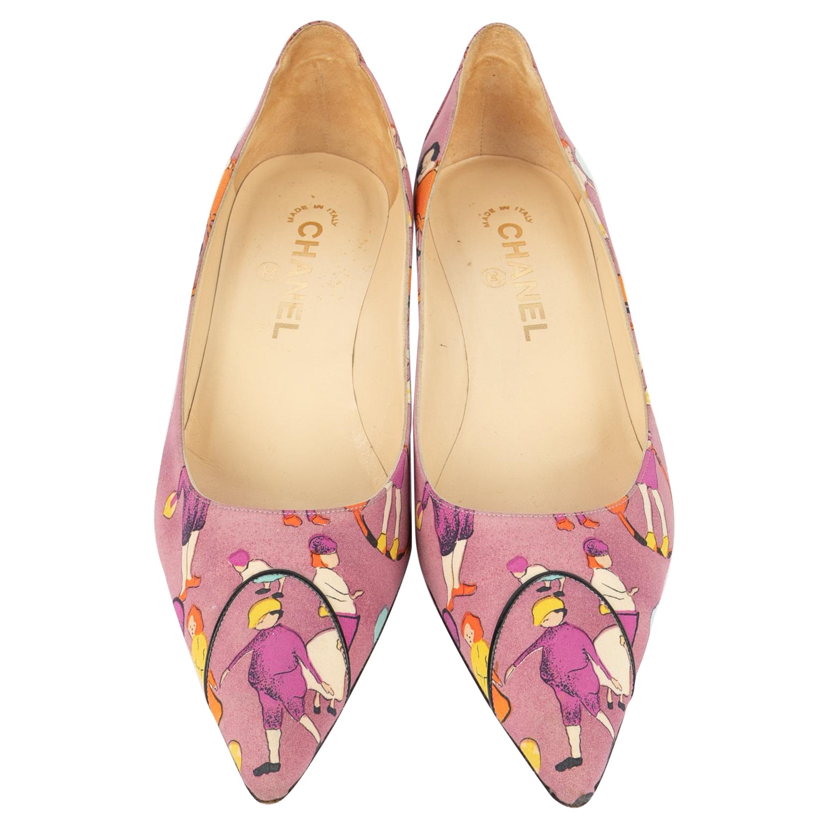 Chanel canvas pumps