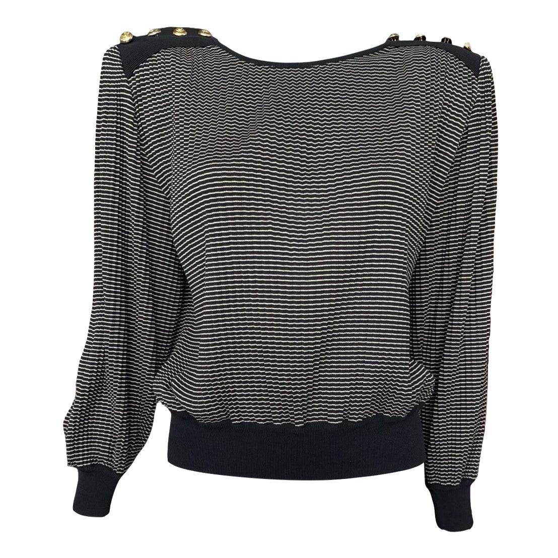 Valentino V Studio A.I.I. Tricot rayé en coton