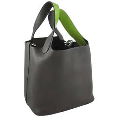 Hermes Picotin Bicolour Ebene Vert Anis Chevre Leather