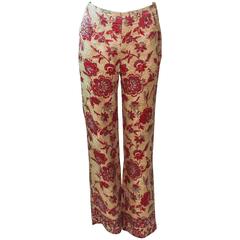 VALENTINO Silk Brocade Tapestry Pants Size 2 4 9