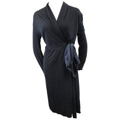 Yves Saint Laurent Black Dress with Closing Ribbon. Size S 8