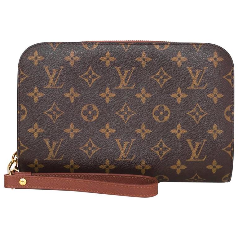 Louis Vuitton Monogram Canvas Orsay Wristlet Clutch Bag For Sale at 1stdibs