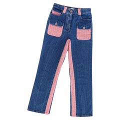 Chanel New Lily Rose Depp Style Blue Jeans 36 FR
