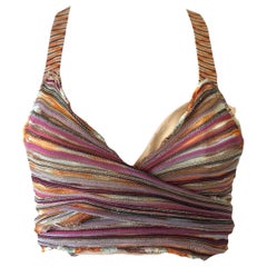 MISSONI S/S 1994 Vintage Runway Striped
Knit Halter Top