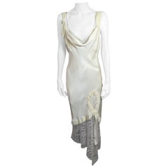 John Galliano Bias Crepe and Lace Evening Dress, Fall/Winter 2001