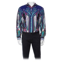 Etro Multicolor Paistley Print Cotton Shirt L