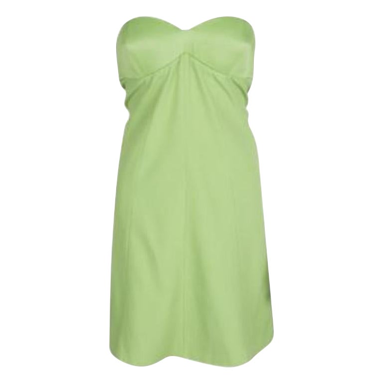 Emporio Armani Green Strapless Dress M en vente