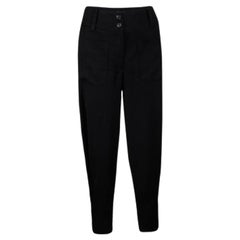 Emporio Armani Black Buckle Detail Trousers S