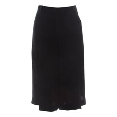 Diane Von Furstenberg Black Crepe Asheton Culottes M
