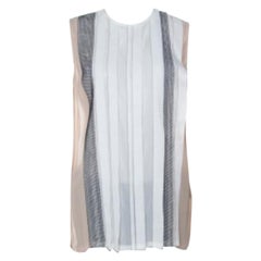 Bottega Veneta White Cotton Panelled Sleeveless Top S