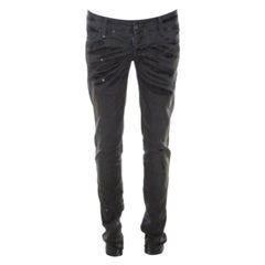 Dsquared2 Grey Crystal Embellished Splatter Effect Denim Super Skinny Jeans M