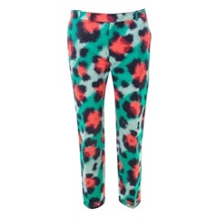 Kenzo Multicolor Scribble Print Motif Cotton Blend Tapered Trousers M