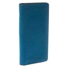 Louis Vuitton Blue Taurillon Leather Brazza Wallet