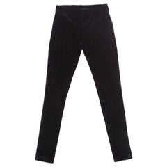 Joseph Black Cotton Elastic Waist Skinny Corduroy Trousers S