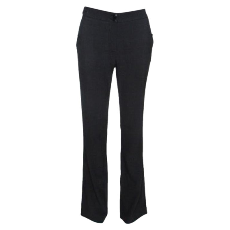 Emporio Armani Pantaloni sartoriali in lana monocromatica Dot Dot Dot M. in vendita