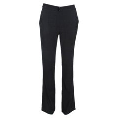 Emporio Armani Monochrome Dotted Wool Tailored Pants M