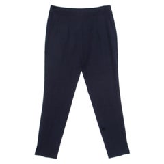 Emporio Armani Navy Blue Wool Tailored Trousers S